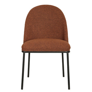 Carter Boucle Fabric Dining Chair in Terracotta