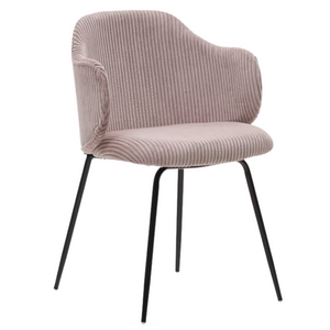 Kelly Corduroy Dining Chair in Pink