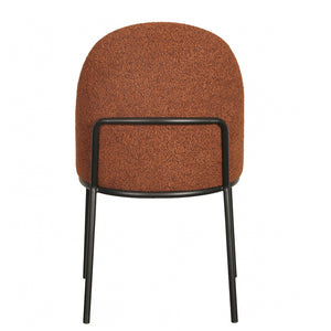 Carter Boucle Fabric Dining Chair in Terracotta