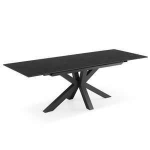 Skylar 180-225cm Extendable Dining Table in Stormy Black