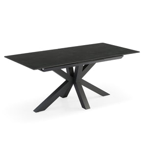 Skylar 180-225cm Extendable Dining Table in Stormy Black