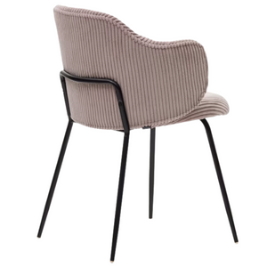 Kelly Corduroy Dining Chair in Pink