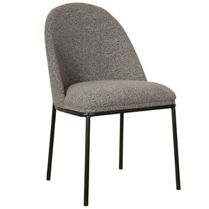 Carter Boucle Fabric Dining Chair in Grey