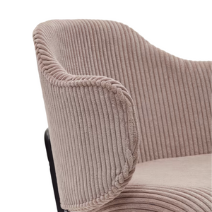 Kelly Corduroy Dining Chair in Pink