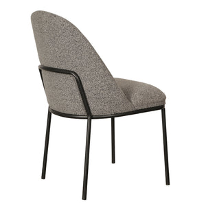 Carter Boucle Fabric Dining Chair in Grey