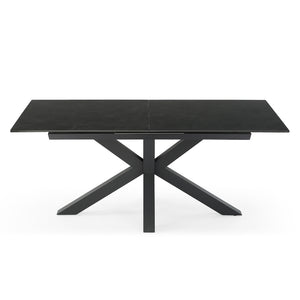 Skylar 180-225cm Extendable Dining Table in Stormy Black