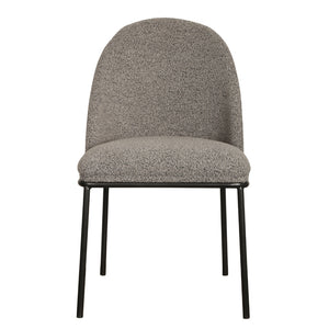 Carter Boucle Fabric Dining Chair in Grey