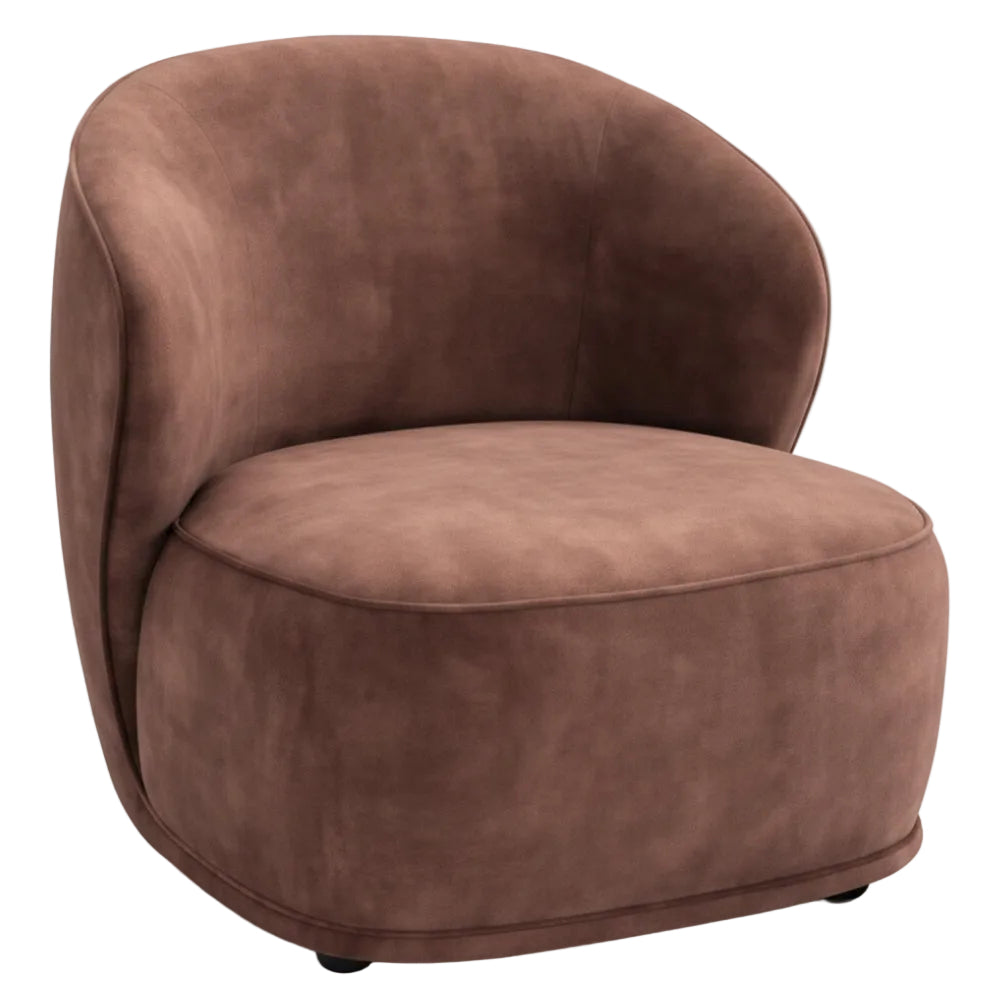 Pablo Fabric Occasional Chair in Rust