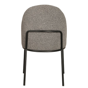 Carter Boucle Fabric Dining Chair in Grey