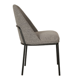 Carter Boucle Fabric Dining Chair in Grey