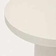 Zeke 90cm Cement Dining Table in White
