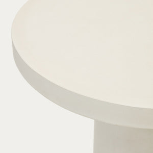 Zeke 90cm Cement Dining Table in White