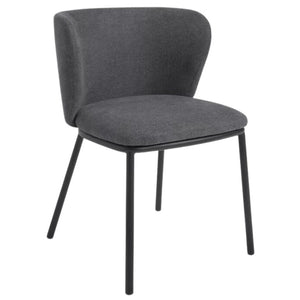 Harper Fabric Dining Chair in Dark Grey