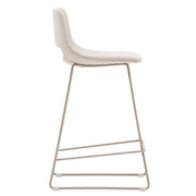 Kye 65cm Fabric Kitchen Bar Stool in Beige/Beige