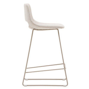 Kye 65cm Fabric Kitchen Bar Stool in Beige/Beige