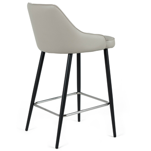 Zayne Leatherette Kitchen Bar Stool in Greige