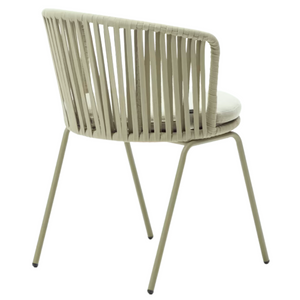 Albin Rope Dining Chair in Pastel Green