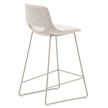 Kye 65cm Fabric Kitchen Bar Stool in Beige/Beige