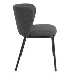 Harper Fabric Dining Chair in Dark Grey