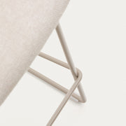 Kye 65cm Fabric Kitchen Bar Stool in Beige/Beige