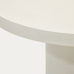 Zeke 120cm Cement Dining Table in White