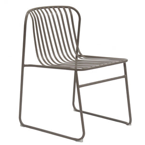 Amos Steel Dining Chair in Cappuccino