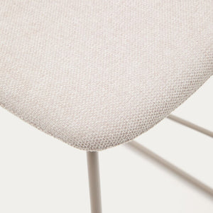 Kye 75cm Fabric Bar Stool in Beige/Beige