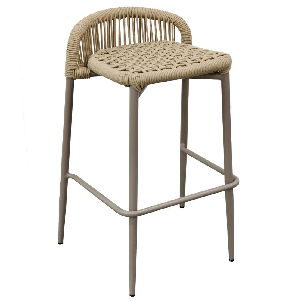 Ariana 74cm Rope Bar Stool in Beige