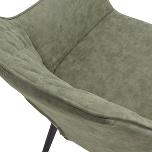 Colton Leatherette Dining Chair in Green