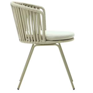 Albin Rope Dining Chair in Pastel Green