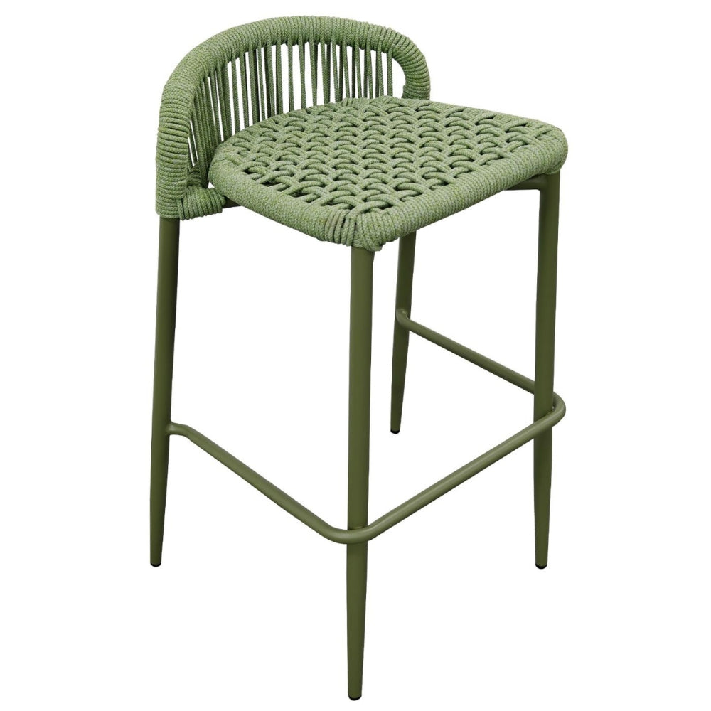 Ariana 74cm Rope Bar Stool in Green