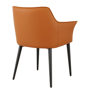 Enzo Leatherette Dining Chair in Tan