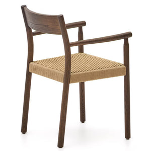 Elsie Rope Dining Chair in Walnut/Natural