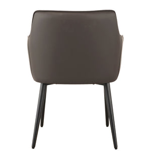 Enzo Leatherette Dining Chair in Dark Brown