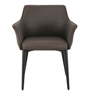 Enzo Leatherette Dining Chair in Dark Brown