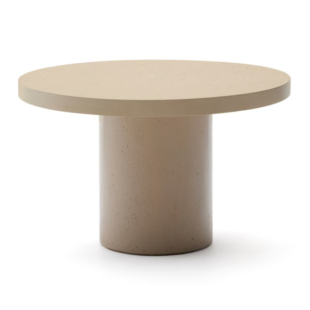 Zeke 120cm Cement Dining Table in Beige
