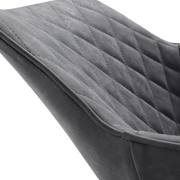 Colton Leatherette Dining Chair in Marble Dark Grey