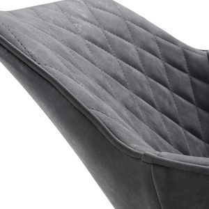 Colton Leatherette Dining Chair in Marble Dark Grey
