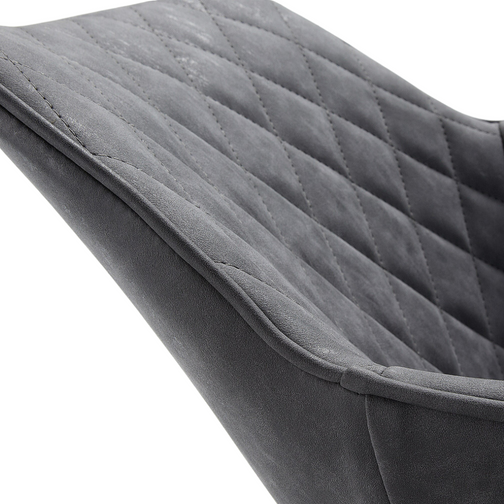 Colton Leatherette Dining Chair in Marble Dark Grey