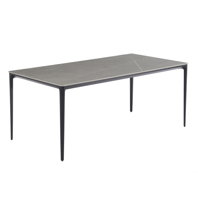 Dallas 180cm Ceramic Dining Table in Light Grey