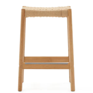 Meredith Rope Kitchen Bar Stool in Oak/Natural
