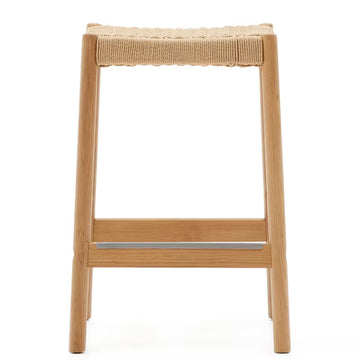 Meredith Rope Kitchen Bar Stool in Oak/Natural