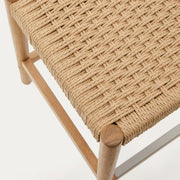 Meredith Rope Kitchen Bar Stool in Oak/Natural