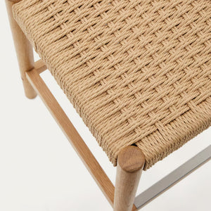 Meredith Rope Kitchen Bar Stool in Oak/Natural