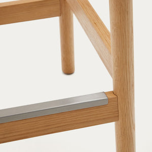 Meredith Rope Kitchen Bar Stool in Oak/Natural