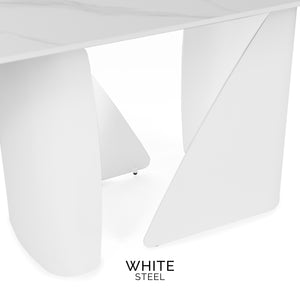Isabella 180-270cm Steel & Stone Extendable Dining Table "Create Your Own"