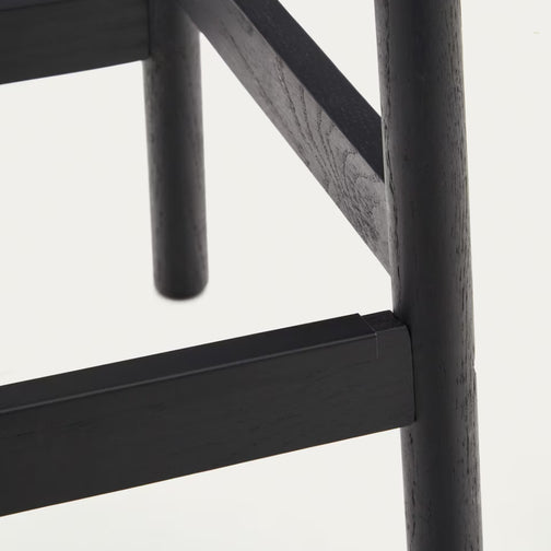 Meredith Rope Kitchen Bar Stool in Black/Natural