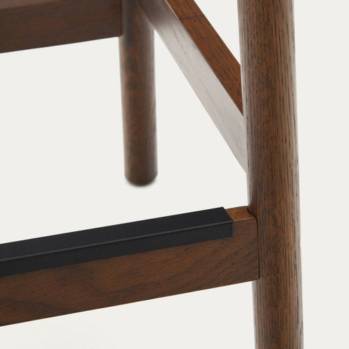 Meredith Rope Kitchen Bar Stool in Walnut/Natural