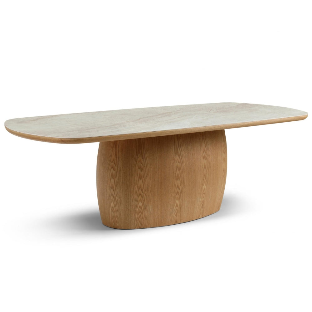 Leon 240cm Dining Table in Natural/Beige