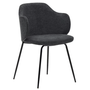 Kelly Fabric Dining Chair in Dark Grey